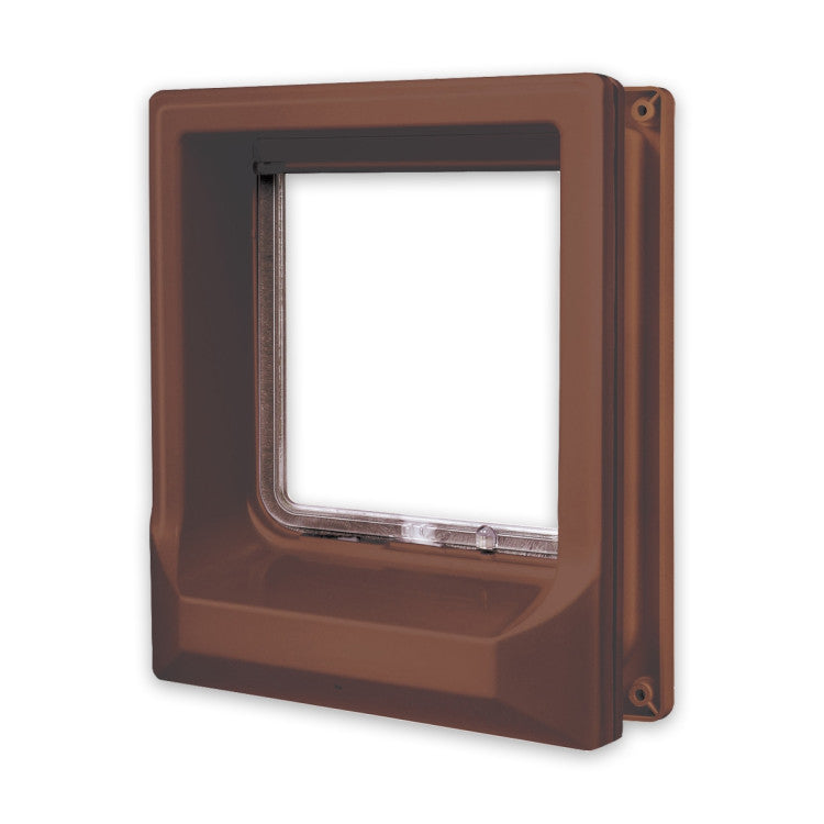 Magnetic Cat-flap for Wooden Door Brown