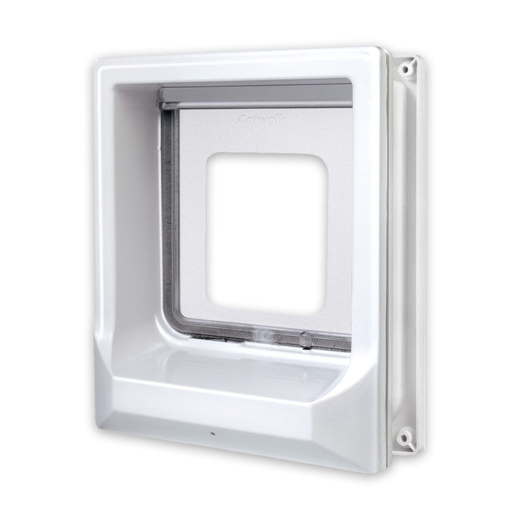 Magnetic Cat-flap for Wooden Door White