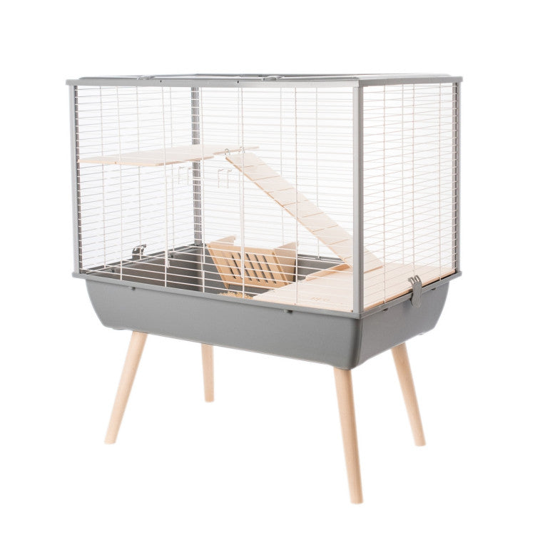 Neo Muki Large Rodent Cage Grey
