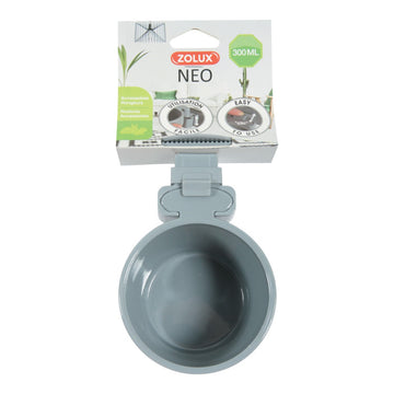Neo Rodent Cage Plastic Feeder Grey, 300 ml