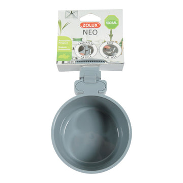 Neo Rodent Cage Plastic Feeder Grey, 500 ml