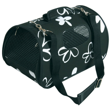 Pet Carrier Flower Black