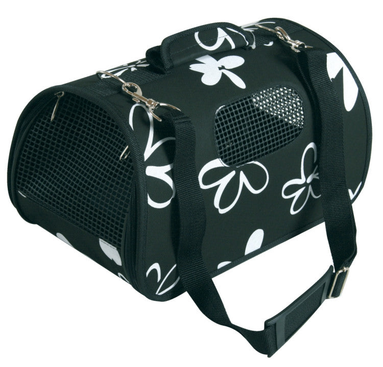Pet Carrier Flower Black