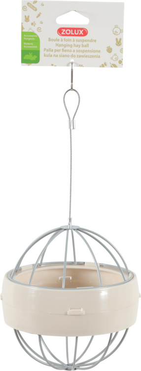 Plastic Hanging Hay Ball Beige, 14 cm dia.