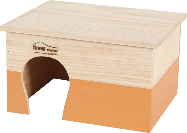 Rectangular Home Color Wooden House Orange, Xlarge