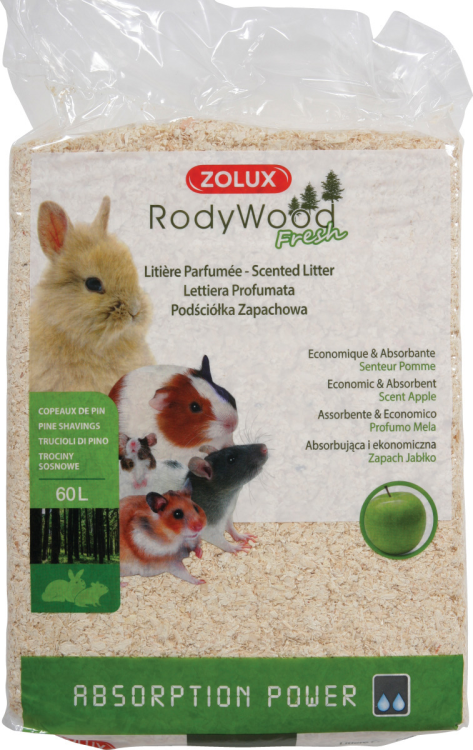 Rodent Litter Rodywood Fresh Apple 60 L