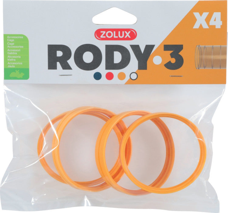 Rody 3 Connector Ring Banana x4, Yellow