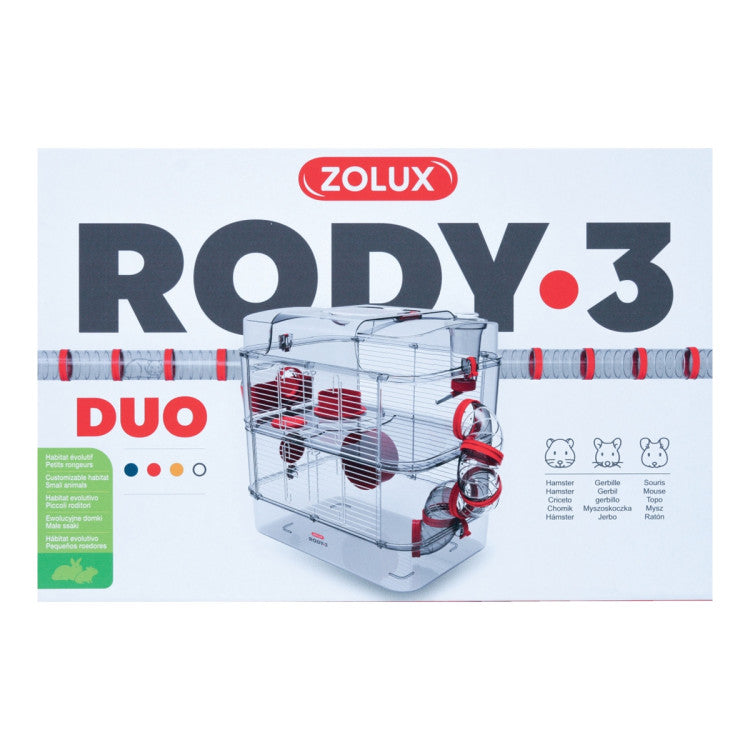 Rody 3 Duo Rodent Cage, Grenadine Red