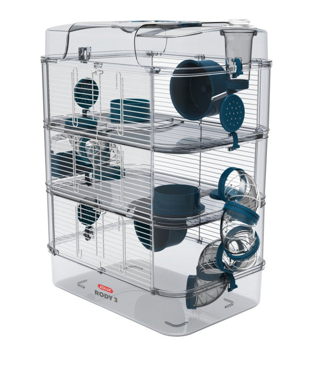 Rody 3 Trio Rodent Cage, Blue