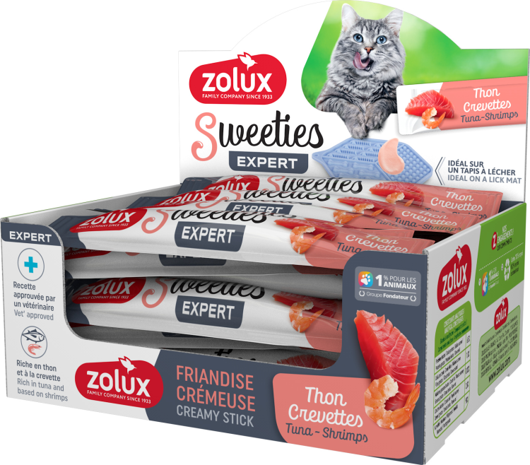 Sweeties Creamy Stick for Cats, Tuna Shrimp, 48 pcs/box