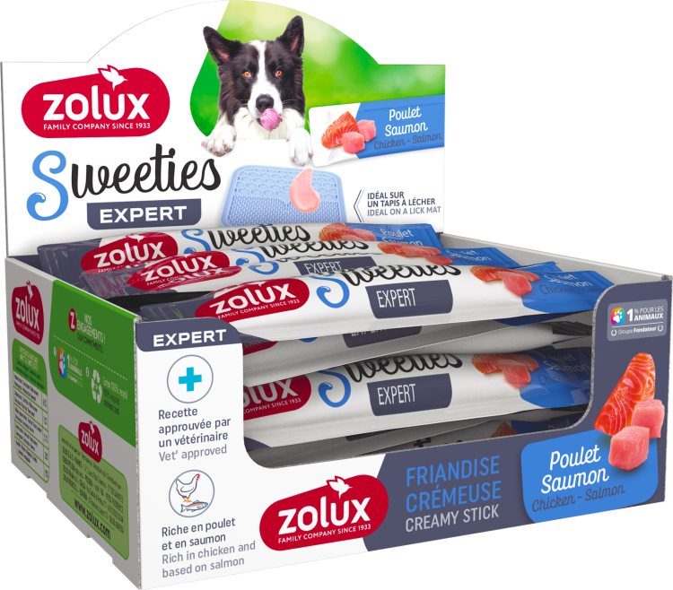 Sweeties Creamy Stick for Dogs, Chicken Salmon, 48 pcs/box