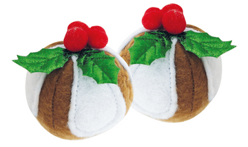 Bobby Christmas Cat Toy Pudding 6 x 7 cm, 2/pk