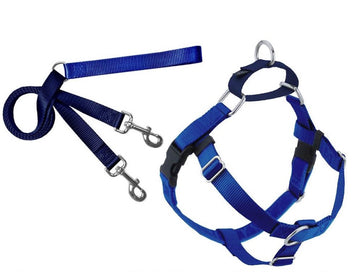 2 Hounds : Freedom No-Pull Harness and Leash - Royal Blue / XS 5/8"