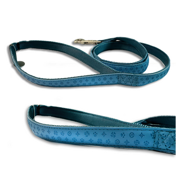 Mylord Leatherette Dog Leash 120 x 1.5 cm, Largeight Blue
