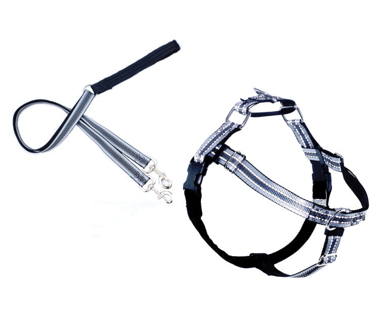 2 Hounds : REFLECTIVE FREEDOM NO-PULL HARNESS AND LEASH - BLACK / SMALL