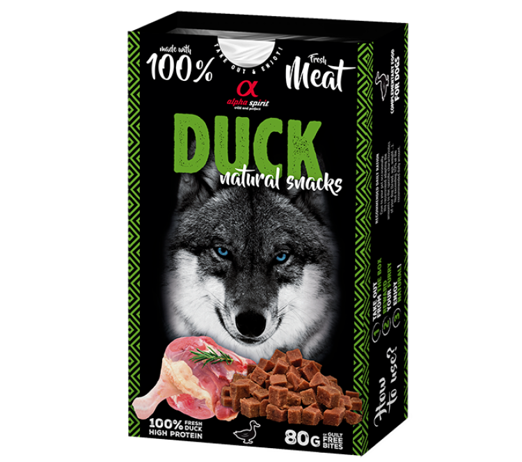 Alpha Spirit Natural Snacks Duck 80 g