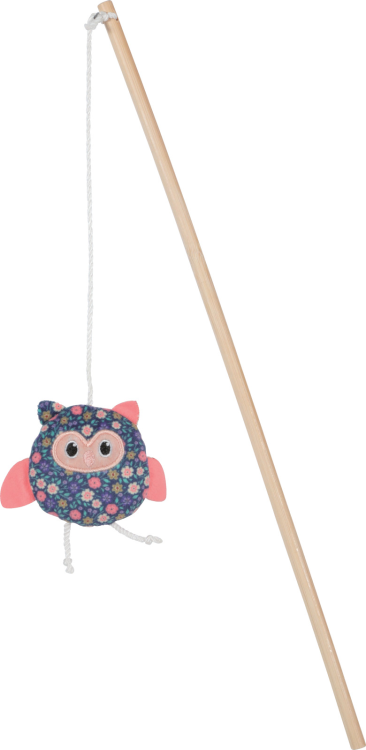 Ethicat Floral Owl Wand Toy