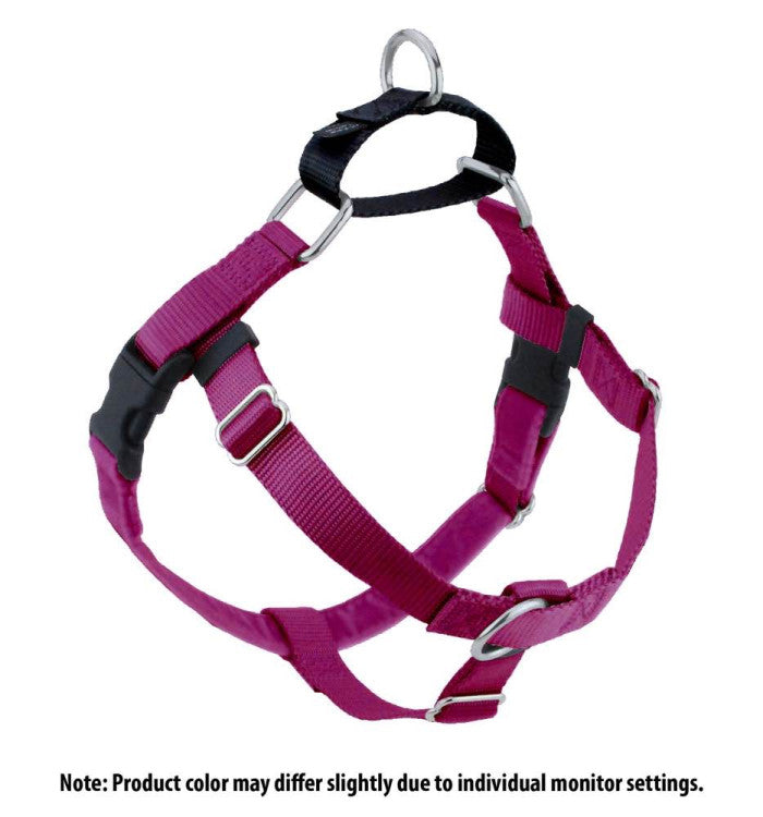 2 Hounds : Freedom No-Pull Harness and Leash - Raspberry / XS 5/8"