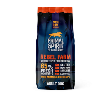 Alpha Spirit Primal 65% Rebel Farm Dog Food 12 kg