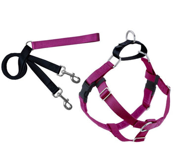 2 Hounds : Freedom No-Pull Harness and Leash - Raspberry / Small 5/8"