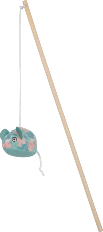 Ethicat Leaf Mouse Wand Toy