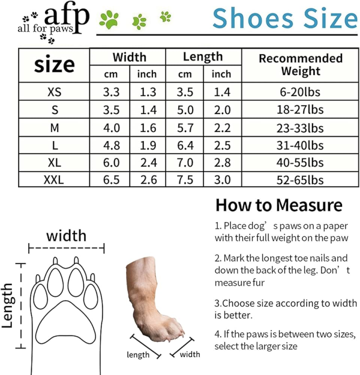afp Outdoor Dog Shoes Green Small, 5 cm