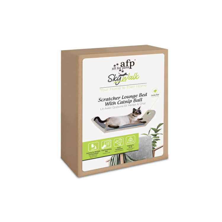 afp Skywalk Scratcher Lounge Bed With Catnip Ball