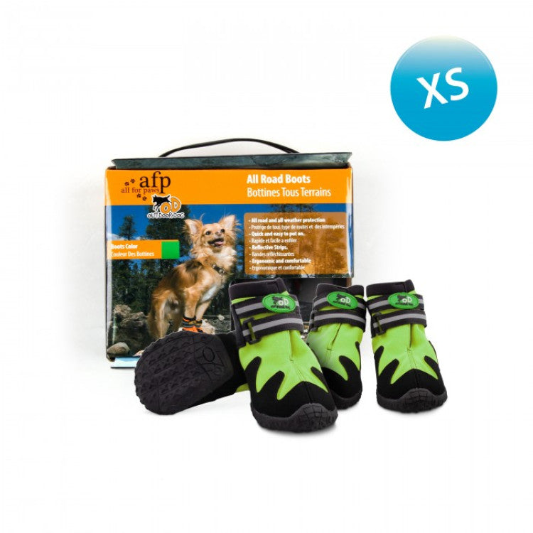 afp Outdoor Dog Shoes Green XSmall, 3.5cm