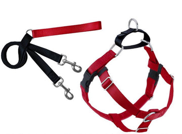 2 Hounds : Freedom No-Pull Harness and Leash - Red / XL 1"