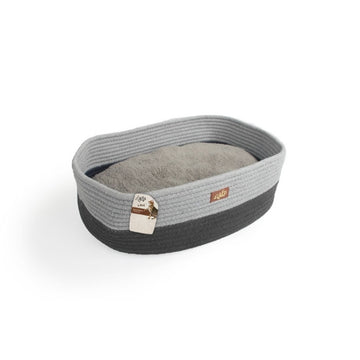 afp Oval Rope Cat Bed Grey