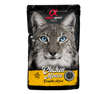 Alpha Spirit Chicken Mousse for Cats, 24 x 85 g Pouches
