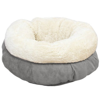 afp Lambswool Donut Cat Bed Grey