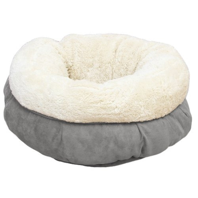 afp Lambswool Donut Cat Bed Grey