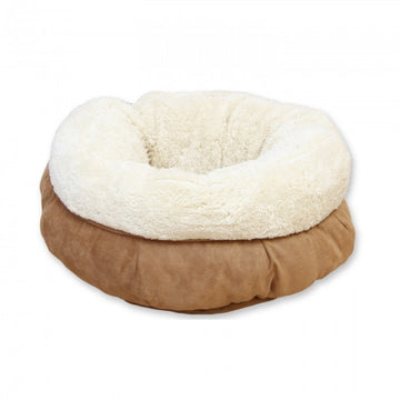 afp Lambswool Donut Cat Bed Tan