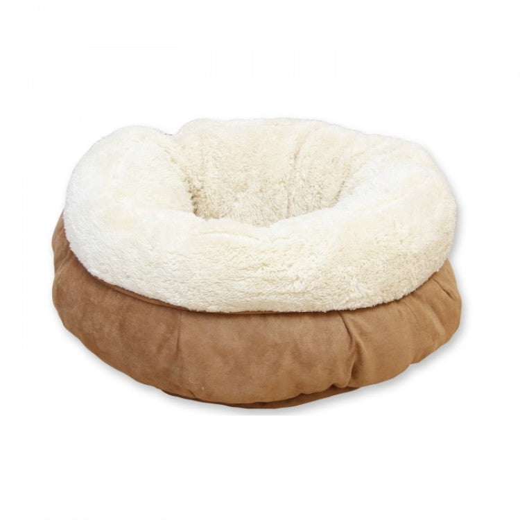 afp Lambswool Donut Cat Bed Tan