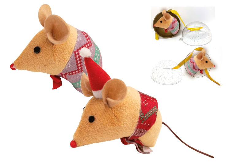 Bobby Christmas Cat Toy Holiday Mouse 9 cm