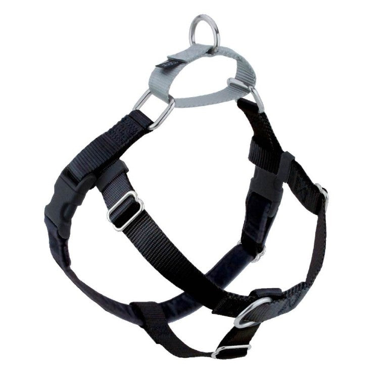 2 Hounds: Freedom No-Pull Harness and Leash - Black / XS 5/8"