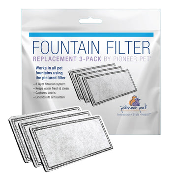Pioneer Pet Replacement Filters for Plastic Fountains – 3 Pack