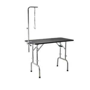 Aeolus Height Adjustable Folding Table With Grooming Arm Kit(120*60*81-93cm)