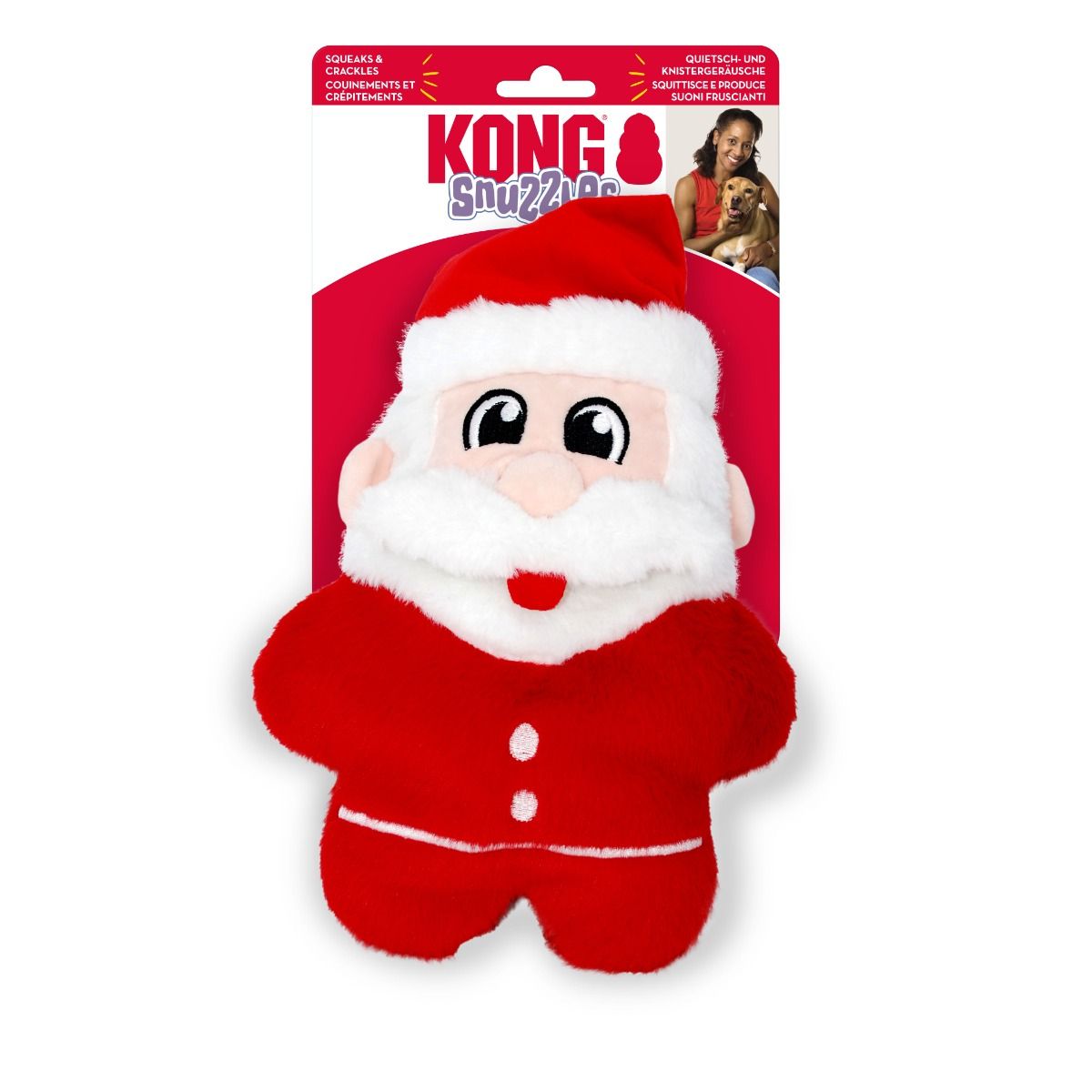 Kong Holiday Snuzzles Santa Dog Toy
