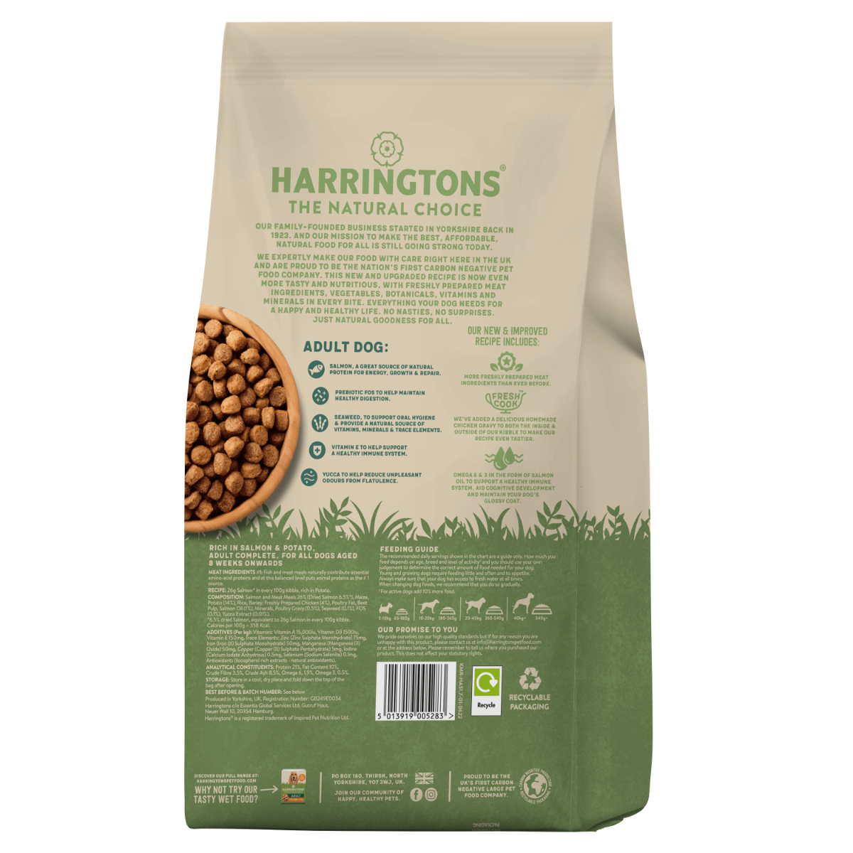 Harringtons Complete Salmon & Potato Adult Dry Dog Food