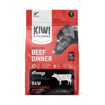 Kiwi Kitchens Raw Freeze Dried Grass Fed Beef Dinner Dry Dog Food