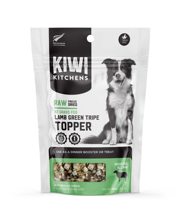 Kiwi Kitchens Raw Freeze Dried Grass Fed Lamb Green Tripe Topper Dog
