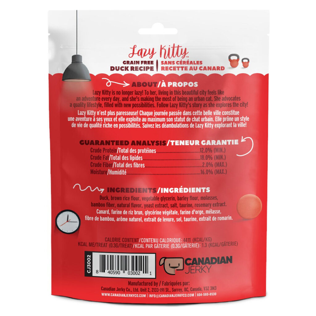 Lazy Kitty Air-Dried Grain-Free Cat Treats – Duck Recipe 3oz / 85gm