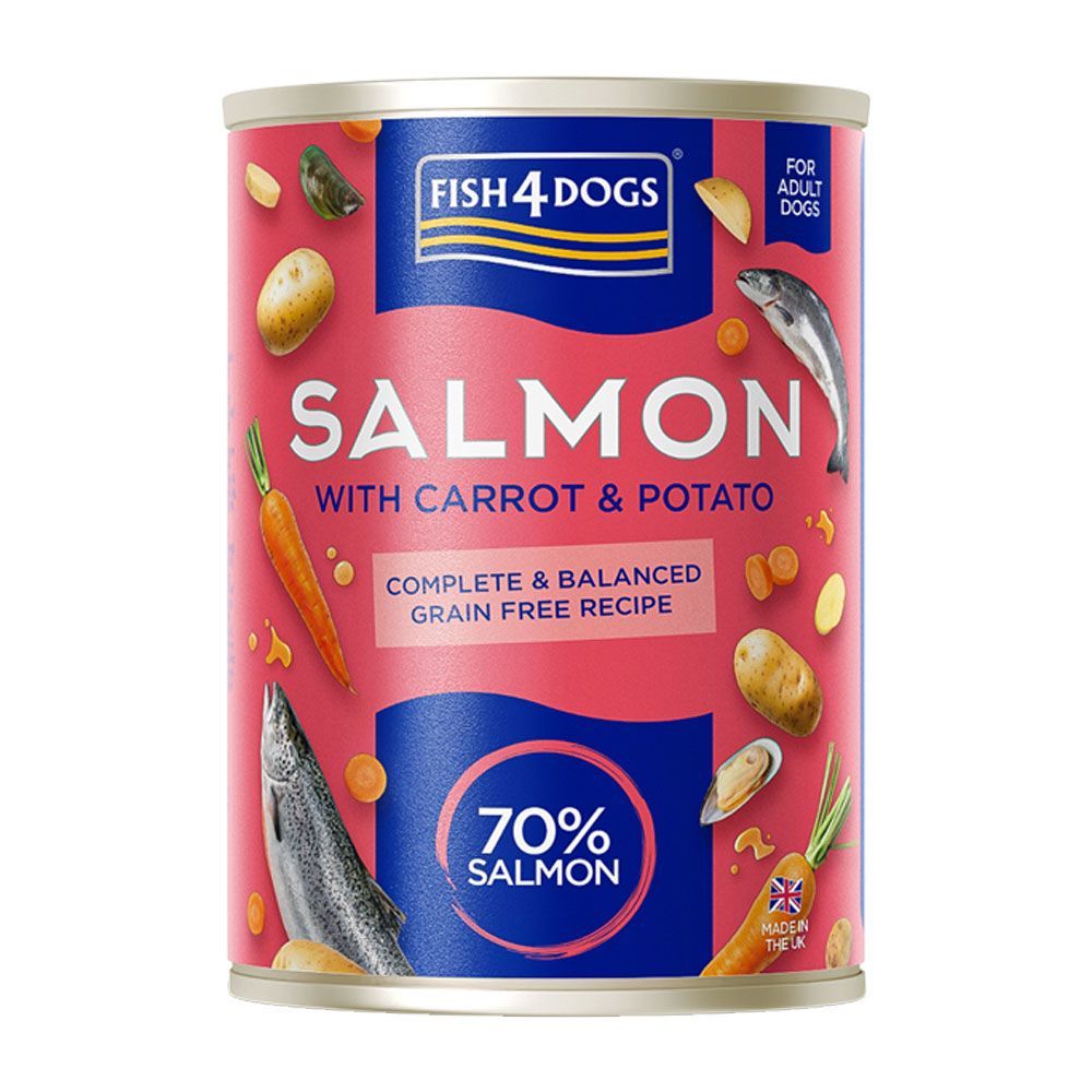 Fish4dogs Finest Complete Salmon with Carrot & Potato Wet Dog Food 395g