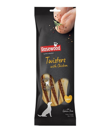 Pets Unlimited Twister Chicken Large Dog Treats 3pcs